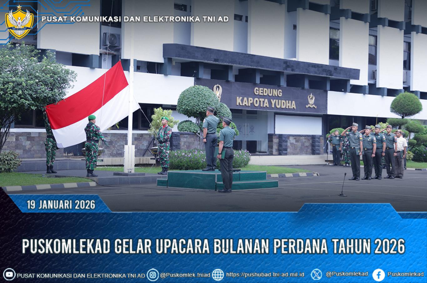PUSKOMLEKAD GELAR UPACARA BULANAN PERDANA TAHUN 2026